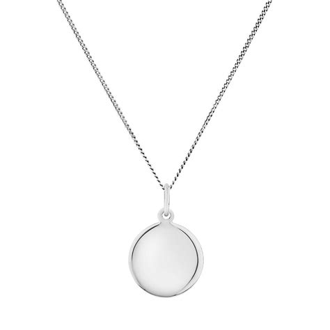 45cm (18") Circle Pendant in Sterling Silver