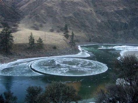 Ice circles,” a rare natural phenomenon that...