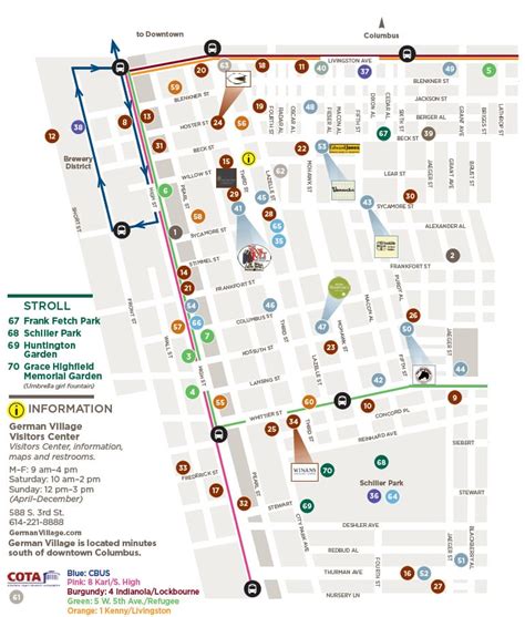 German Village Columbus Ohio Map - Tourist Map Of English