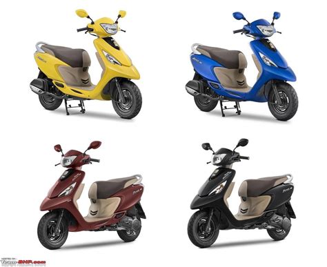 TVS Scooty Zest 110 Matte series launched, gets 4 new colours - Team-BHP