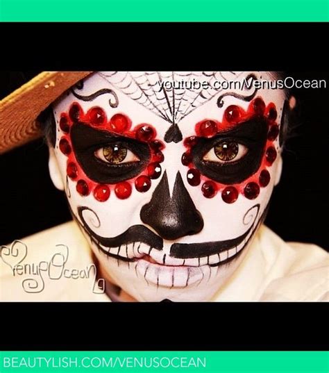 Men's dia de Los muertos (Day of the dead) face painting tutorial ...