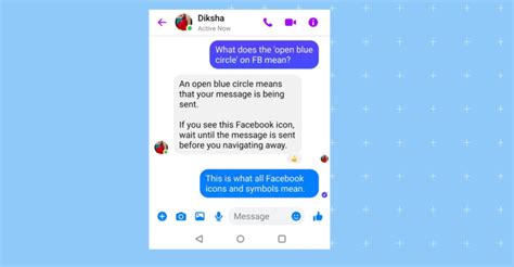 Decoding Facebook Messenger icons and symbols