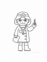 Doctor coloring Pages sketch template