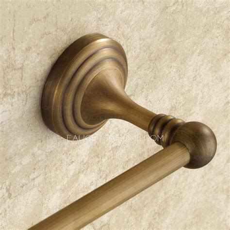 Vintage Antique Brass Brushed Single Bathroom Towel Bars