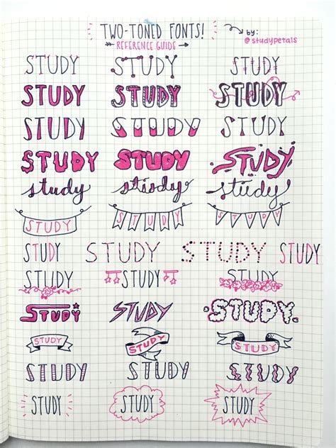 Risultati immagini per studypetals tumblr | Bullet journal font, Bullet ...