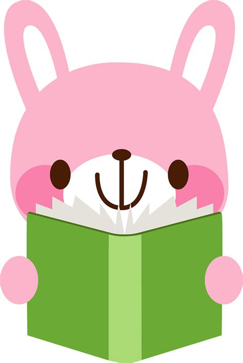 Bunny Reading School Book Clip Art - Bunny Reading School Book Image - Clip Art Library