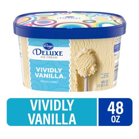 Kroger® Deluxe Vividly Vanilla Ice Cream Tub, 48 oz - Smith’s Food and Drug
