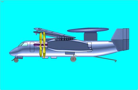 yak-44 rev aew aircraft 3dm