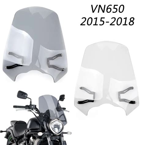 Windshield Screen w/ Bracket For Kawasaki Vulcan S EN 650 2015-2018 ...