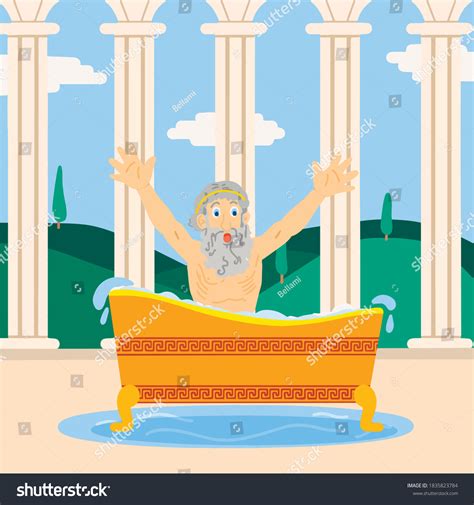 Archimedes Bathroom Scientist Screams Eureka Stock Vector (Royalty Free) 1835823784 | Shutterstock