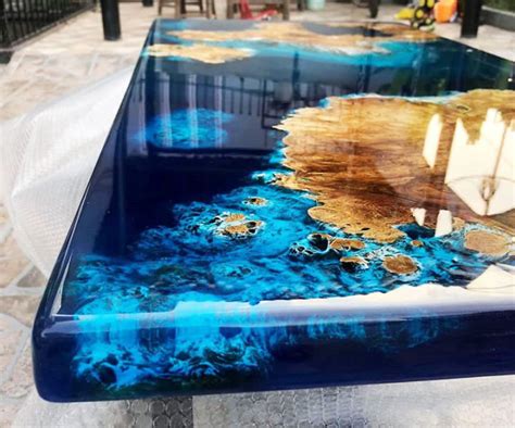 Blue River Epoxy Coffee Table