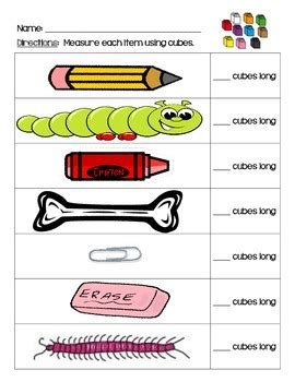 Results for measurement with cubes worksheets | TPT