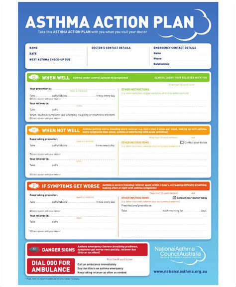 13+ Asthma Action Plan Templates - PDF | Free & Premium Templates