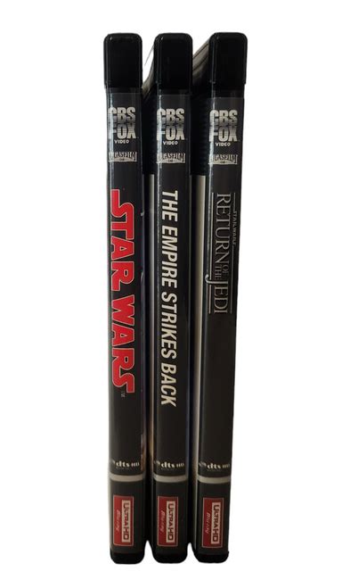 Star Wars "Despecialized" Trilogy with Retro VHS Covers 4K UHD Non-DNR Blu-Ray BUNDLE