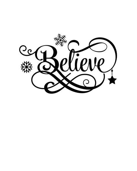 Believe Sign, Christmas Free Svg File - SVG Heart