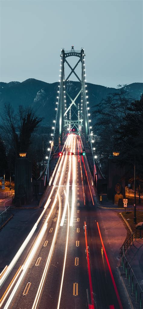 Lions Gate Bridge Vancouver Canada iPhone X Wallpapers Free Download