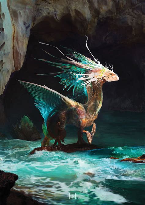 Fantasy creatures, Dragon art, Water dragon