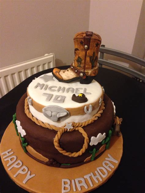 Cowboy birthday cake | Western birthday cakes, Cowboy birthday cakes ...