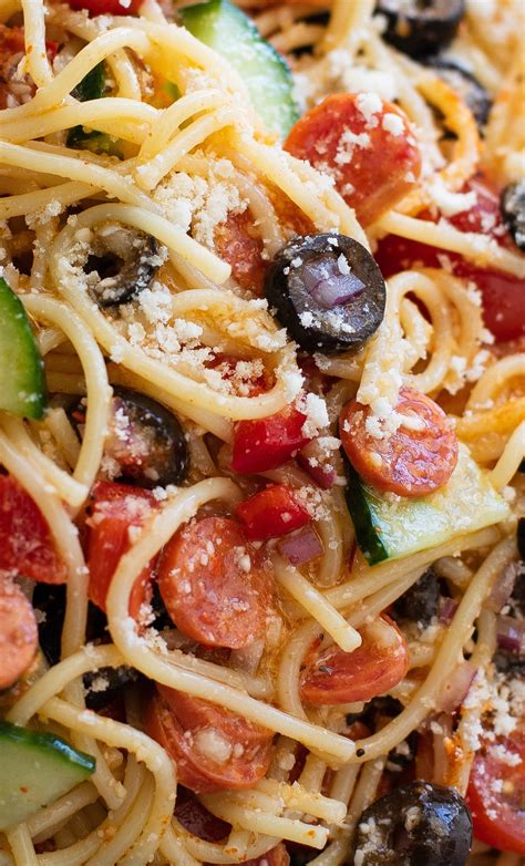 Spaghetti Salad Recipe (EASY Italian Pasta Salad!)