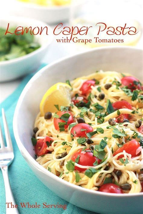 Lemon Caper Pasta with Grape Tomatoes | Recipe | Pasta with grape tomatoes, Recipes, Pasta recipes