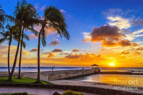 Waikiki Sunset Off Of The Pier Photograph by Aloha Art