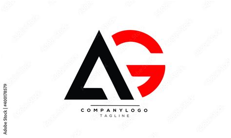 AG icon monogram letter text alphabet logo design Stock Vector | Adobe ...