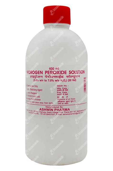 Hydrogen Peroxide Solution 400 Ml - Uses, Side Effects, Dosage, Price | Truemeds