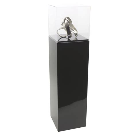 Gloss Black Laminate Pedestal Display Case with Acrylic Cover | Display case, Gloss black ...