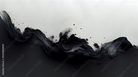 Black and white abstract paint brush wallpaper. 4k background with paint splatters, brushstrokes ...