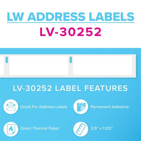 Dymo Address Labels, Mailing Address Labels, 30252 | LabelValue