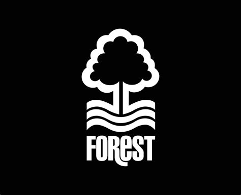 Nottingham Forest FC Club Logo White Symbol Premier League Football Abstract Design Vector ...