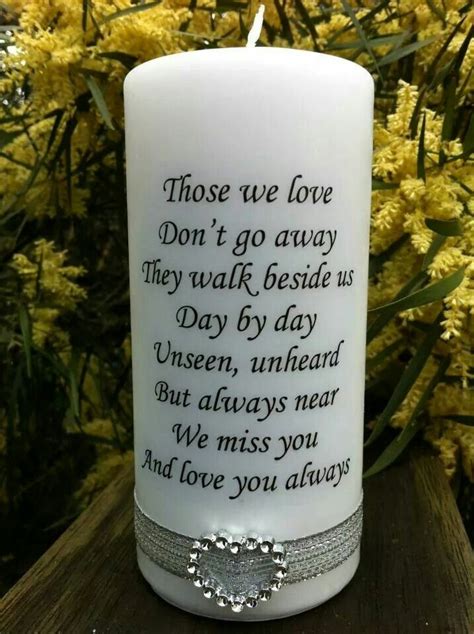 Memorial candle for a wedding ceremony Candle Quotes, Candle Jars ...