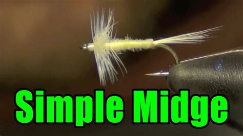 Simple Midge Dry Fly Tying Instructions - YouTube