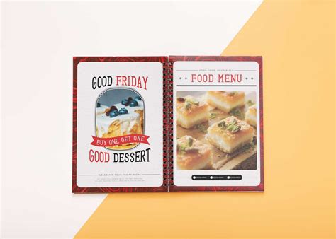 Modern Restaurant Book Menu Design Template - 99Effects