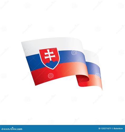 Slovakia Flag, Vector Illustration on a White Background Stock Vector ...