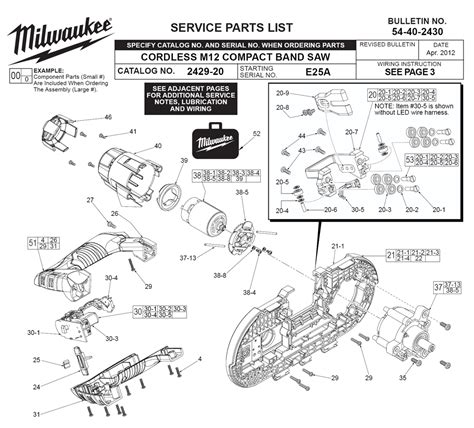 Milwaukee 2429-21XC-(E25A) Parts List | Milwaukee 2429-21XC-(E25A ...