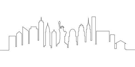 New York Skyline Drawing Easy - Markoyxiana