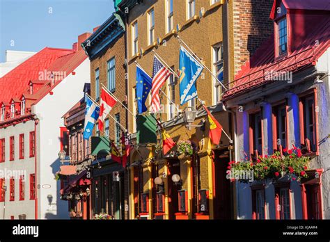 Colorful architecture of Quebec City. Quebec City, Quebec, Canada Stock Photo - Alamy