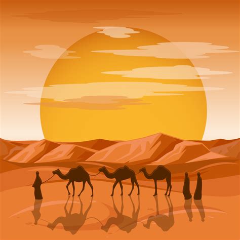 Desert landscape wall art - TenStickers