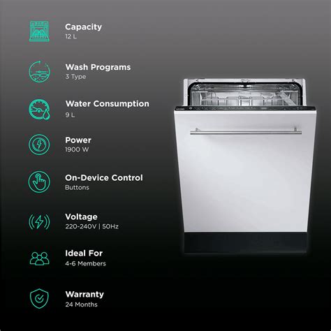 Buy IFB Neptune BI 12 Place Settings Built-in Dishwasher with Hot Water ...