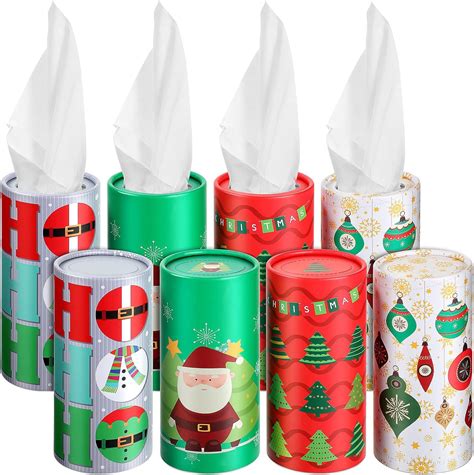 Christmas Car Tissue Holder with Facial Tissue Bulk Cylinder Car Tissues Boxes Travel Tissue ...