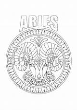 Adult Coloring Page Zodiac Aries  Etsy sketch template