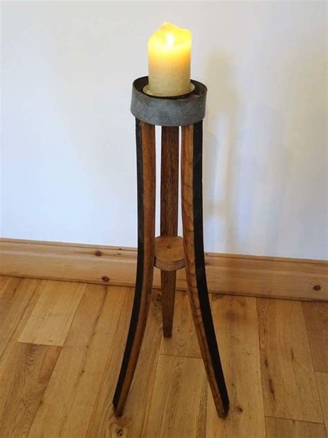 Candle holder made from barrel staves! | Candle holders, Home decor, Decor