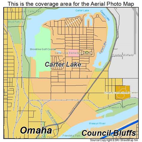 Aerial Photography Map of Carter Lake, IA Iowa