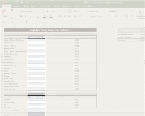 My First Apartment Budget Worksheet | Budgeting Worksheets