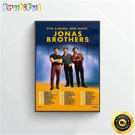 Jonas Brothers 2023 Tour Poster Canvas