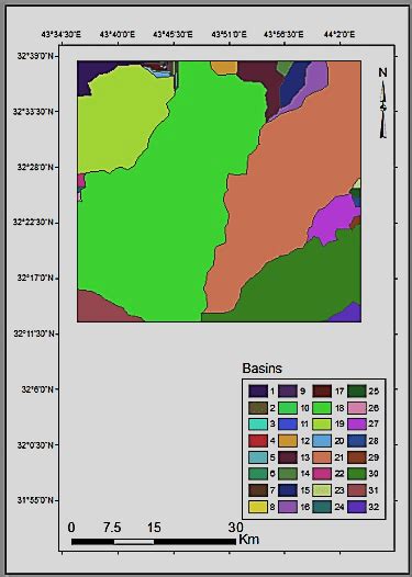 Basin map of the study area. | Download Scientific Diagram