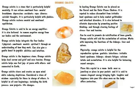 Pin on Crystals and Gems!!! | Orange calcite, Crystal therapy healing, Crystal healing stones