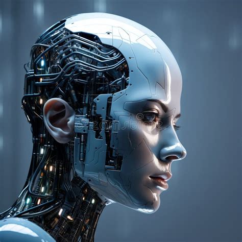 The Face of a Female Robot is Shown in this Image Stock Illustration ...