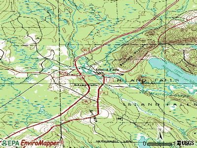 Island Falls Maine Map